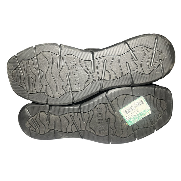 Sorel Platform Wedge Sandals Womens Size 10 Black Strappy Slingback NL4675-010 - Picture 7 of 9